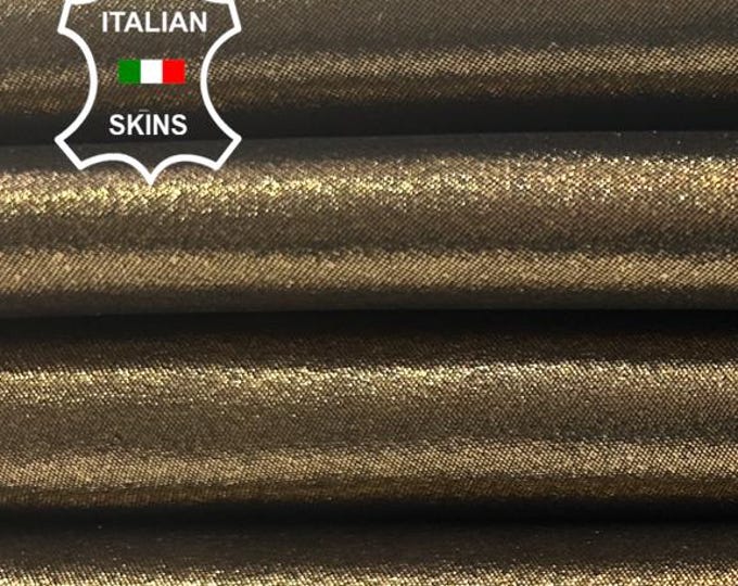 METALLIC BRONZE SHIMMER Lame Soft Italian Goatskin Goat leather pack 2 hides skins total 8+sqf 0.7mm #C4532