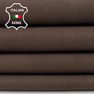 BROWN MATTE Vegetable Tan Thick Soft Italian Lambskin Sheep Lamb leather hide hides skin skins 7sqf 1.3mm #C4062