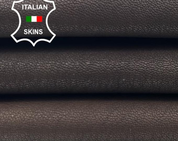 DARK BROWN WASHED Rough Vegetable Tan Thick Italian Goatskin Goat Leather pack 2 hides skins total 10+sqf 1.2mm #C5402