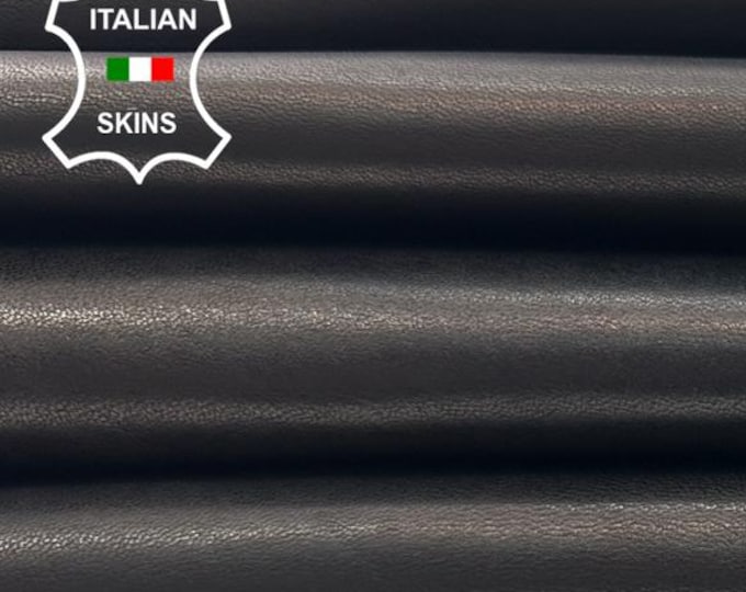 BLACK NAKED UNFINISHED Italian Goatskin Goat leather pack 9 hides skins total 40sqf 1.0mm #C5694