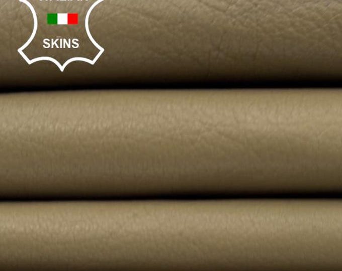 KHAKI BEIGE Thin Soft Italian Lambskin Sheep Lamb Leather hide hides skin skins 6sqf 0.5mm #C6247