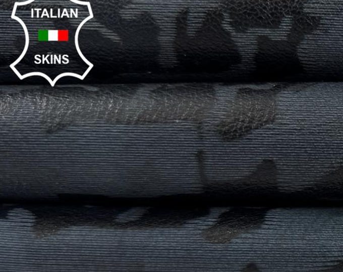 Delivered Duty Paid-GREY CAMOUFLAGE Laser Engraved Thick Italian Calf Leather skin 6sqf 1.2mm #C6918