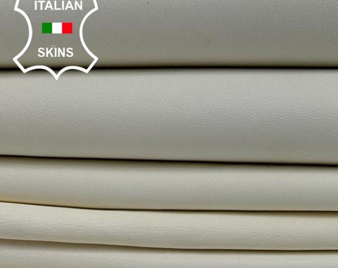 BUTTER CREAMER WHITE Undyed Unfinished Naked Soft Italian Lambskin Sheep Lamb leather pack 3 hides skins total 16sqf 0.9mm #C5298