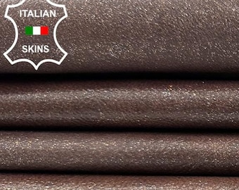 METALLIC COPPER SHIMMER Print On Crinkled Italian Goatskin Goat Leather pack 3 hides skins total 10+sqf 0.7mm #C2143