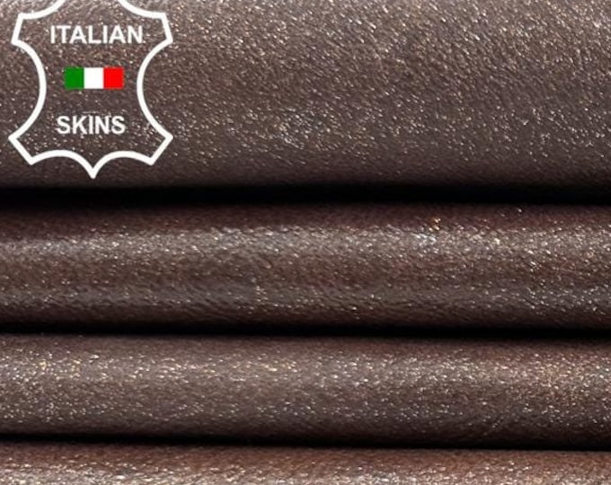METALLIC COPPER SHIMMER Print On Crinkled Italian Goatskin Goat Leather pack 3 hides skins total 10+sqf 0.7mm #C2143