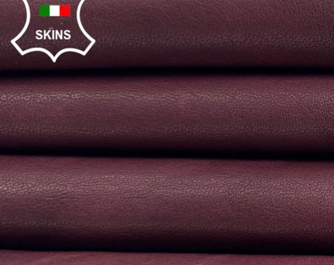 WINE WASHED ANTIQUED Vegetable Tan Soft Italian Lambskin Sheep Lamb leather hide hides skin skins 7+sqf 0.7mm #C6231