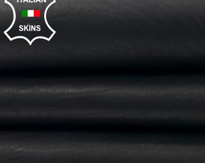 NATURAL BLACK Soft Italian Calfskin Cow Baby Calf leather hide hides skin skins 5sqf 0.8mm #C5291