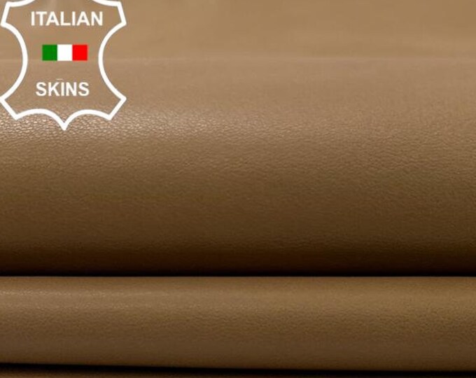 NATURAL SAND LIGHT Brown Soft Italian Lambskin Lamb Sheep Leather hide hides skin skins 6+sqf 0.7mm #C3303