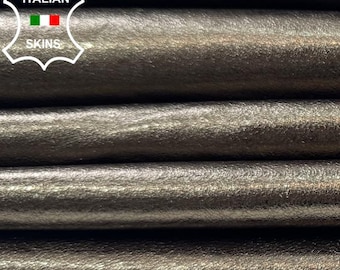 METALLIC PEWTER Thick Soft Italian Lambskin Sheep Lamb leather pack 6 hides skins total 38sqf 1.1mm #C6545