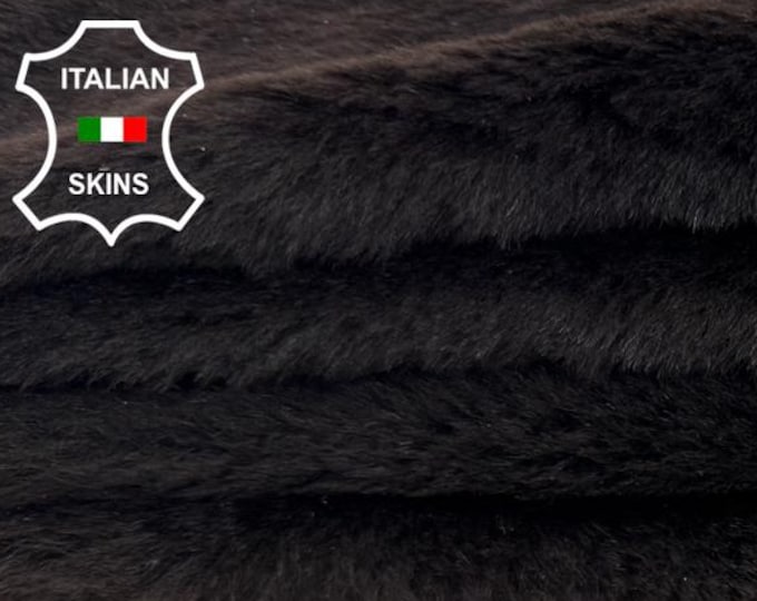 Free FedEx & Duties - DARK BROWN Hair On Pebble Brown sheepskin shearling fur hairy Italian leather pack 5 skins total 15sqf  #Z614