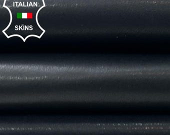 VERY DARK BLUE Washed Vegetable Tan Thin Soft Italian Lambskin Sheep Lamb leather hide hides skin skins 5sqf 0.5mm #C5296