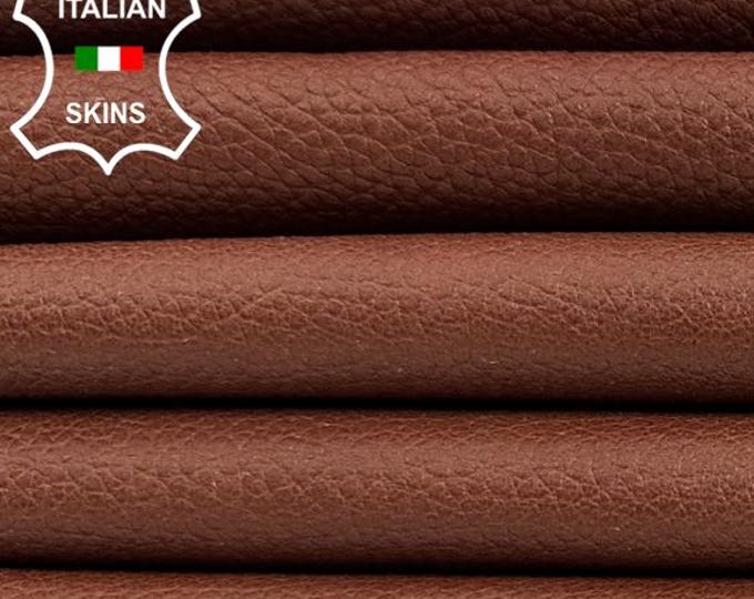 BURNT SIENNA BROWN Rough Soft Italian Calfskin Baby Calf leather pack 5 hides skins total 25+sqf 1.0mm #C5554