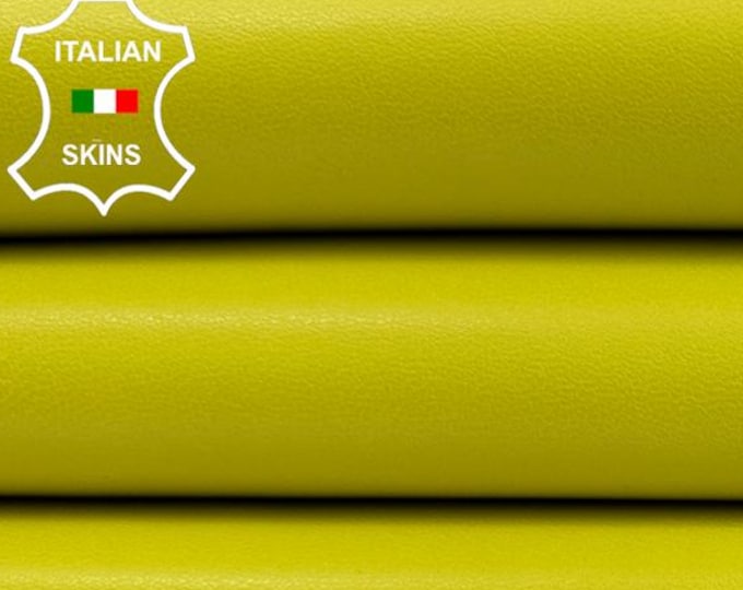 YELLOW Thick Italian Lambskin Sheep Lamb leather hide hides skin skins 6sqf 1.1mm #C4573