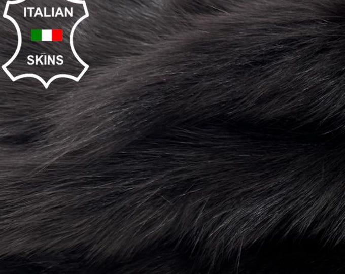 Free FedEx & Duties - CHESTNUT BROWN LONG Hair On sheepskin shearling fur hairy Italian leather pack 4 skins total 12+sqf  #Z615