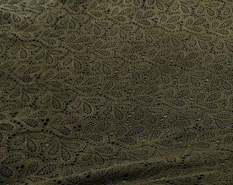 OLIVE GREEN SUEDE Laser Engraved Soft Italian Lambskin Sheep Lamb leather pack 4 hides skins total 10sqf 0.7mm #C5039