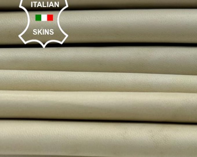 UNDYED IVORY NAKED Chrome Dying Process Thin Soft Italian Lambskin Sheep Lamb leather pack 8 hides skins total 40sqf 0.6mm #C5076