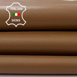 CAMEL SAND BROWN Soft Italian Lambskin Lamb Sheep Leather hide hides skin skins 7sqf 0.7mm #C1545