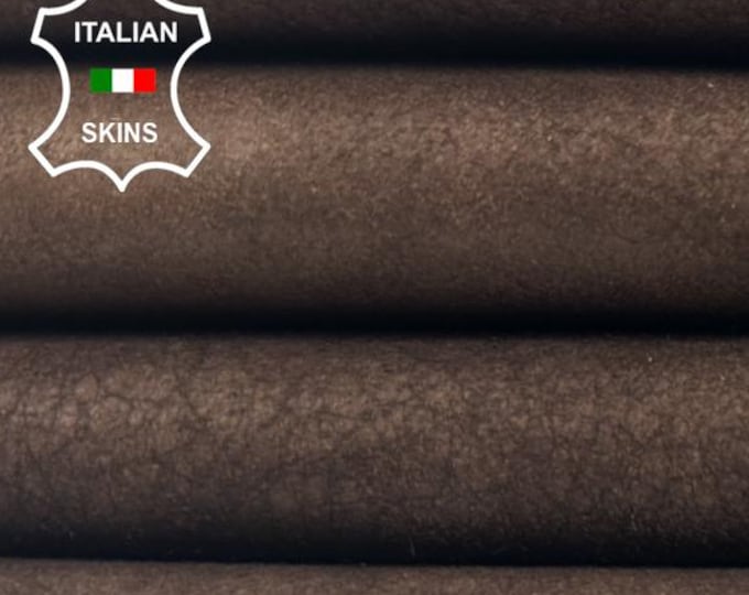 BROWN NUBUCK VINTAGE Soft Italian Goatskin Goat leather hide hides skin skins 6+sqf 0.7mm #C6005