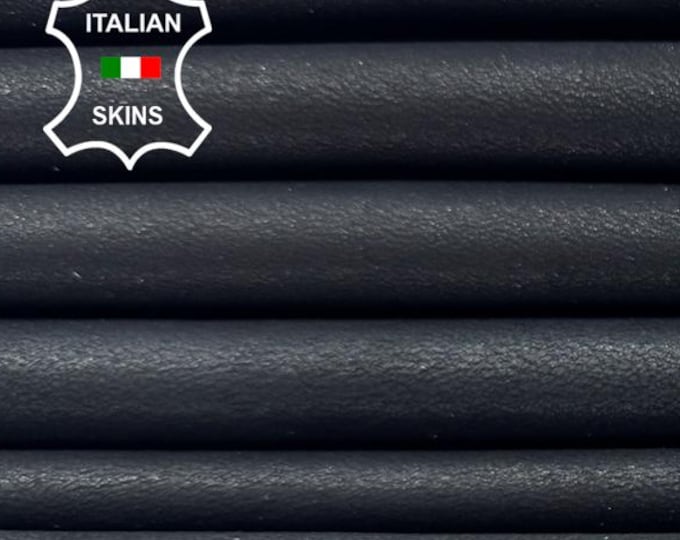 BLACK NUBUCK Vegetable Tan Soft Italian Lambskin Sheep Lamb leather pack 2 hides skins total 12sqf 0.9mm #C6125