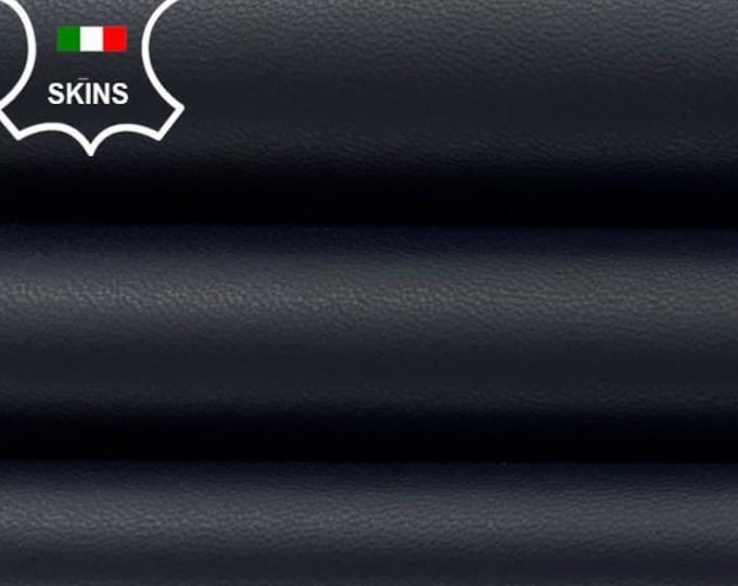 DARK BLUE MIDNIGHT Thin Soft Italian Lambskin Lamb Sheep Leather hide hides skin skins 4+sqf 0.6mm #C2067