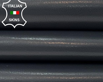 Delivered Duty Paid-GREY SEMI GLOSS Tomaia Strong Italian Goat leather skin 3sqf 0.8mm #C6988