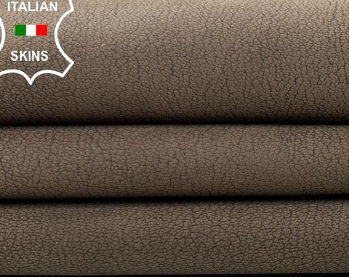WALNUT NUBUCK ANTIQUED Distressed Vintage Look Thick Italian Goatskin Goat Leather pack 2 hides skins total 9sqf 1.1mm #C2998