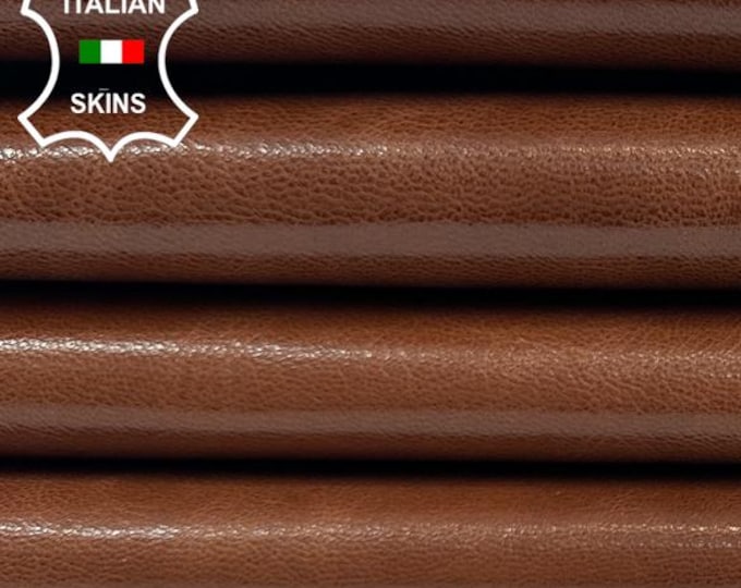 BROWN CRINKLED VEGETABLE Tan Strong Italian Goatskin Goat leather pack 2 hides skins total 8sqf 1.0mm #C4224