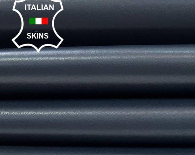 MIDNIGHT DARK Blue Thick Soft Italian STRETCH Lambskin Lamb Sheep Leather pack 2 hides skins total 11+sqf 1.3mm #C1885