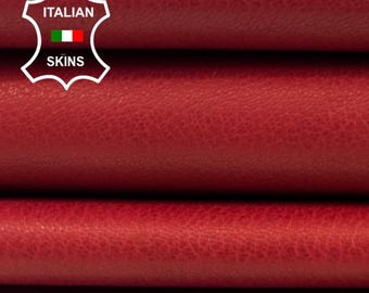 RED VEGETABLE TAN Rough Thick Italian Goatskin Goat leather pack 4 hides skins total 12+sqf 1.1mm #C5611