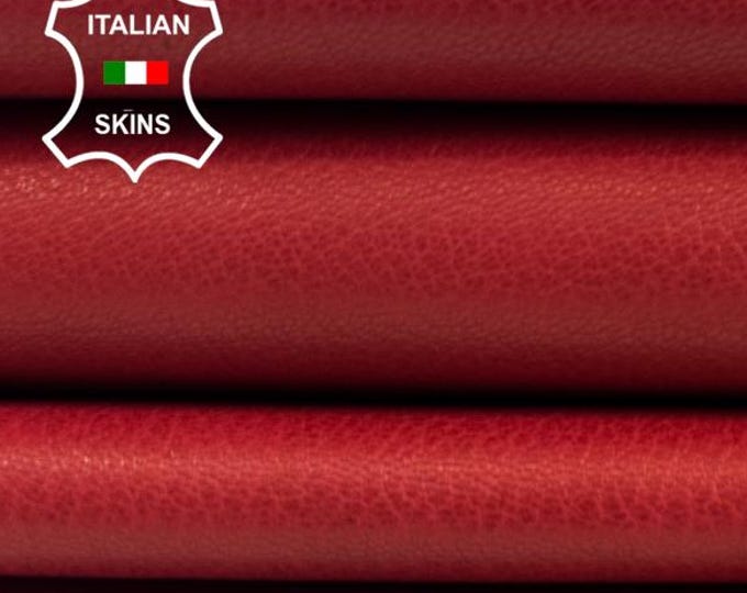 RED VEGETABLE TAN Rough Thick Italian Goatskin Goat leather pack 4 hides skins total 12+sqf 1.1mm #C5611