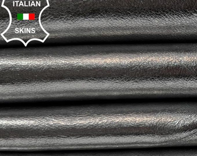 METALLIC SILVER Soft Italian Lambskin Sheep Lamb leather hide hides skin skins 7sqf 0.8mm #C6084