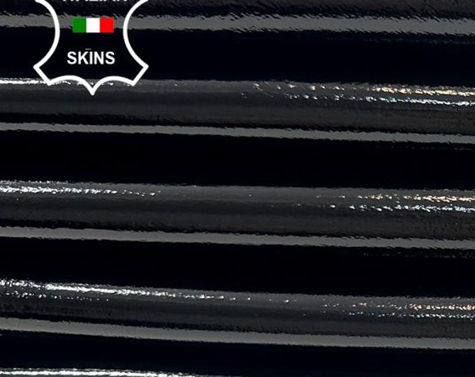 PATENT BLACK Italian Lambskin Sheep Lamb leather pack 3 hides skins total 20sqf 0.8mm #C4080