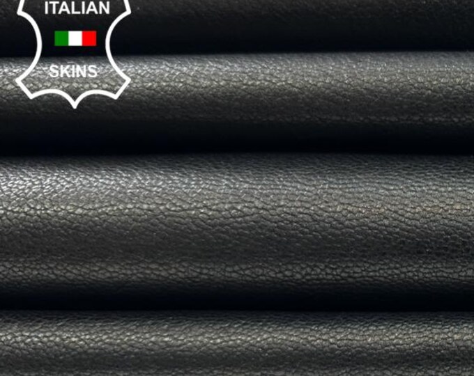 GUNMETAL ROUGH Thick Italian Goatskin Goat leather pack 2 hides skins total 10sqf 1.2mm #C4678