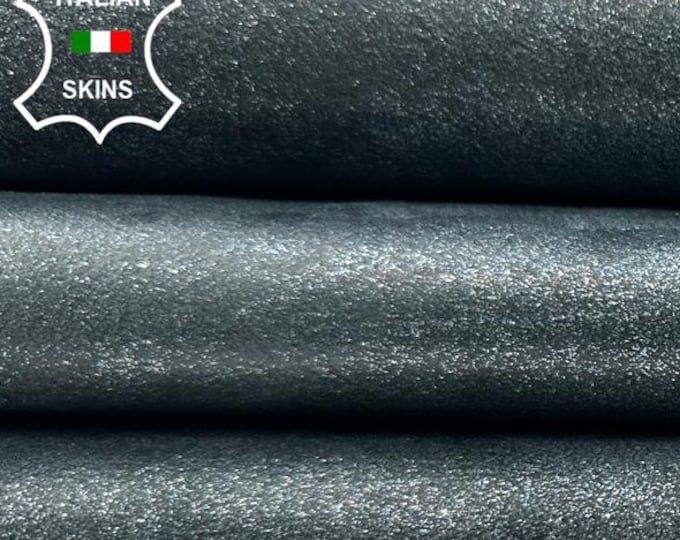 GREY DISTRESSED PEARLISED Shimmer Vintage Look Thick Italian Goatskin Goat leather pack 3 hides skins total 10sqf 1.3mm #C5941
