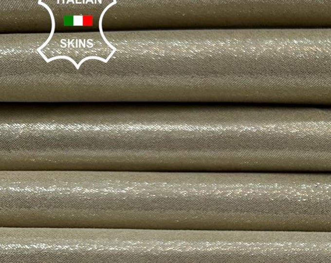 CHAMPAGNE SHIMMER LAME Pearlised Goatskin Goat leather pack 2 hides skins total 9+sqf 0.9mm #C5864