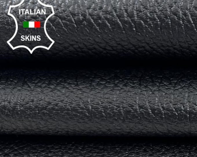 Delivered Duty Paid-BLACK ELEPHANT GRAINY Print Embossed On Strong Italian Goat leather pack 2 skins total 10+sqf 0.9mm #C6843