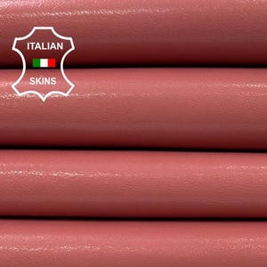 PINK SHINY Vegetable Tan Strong Italian Goatskin Goat Leather pack 2 hides skins total 7sqf 0.7mm #C4850