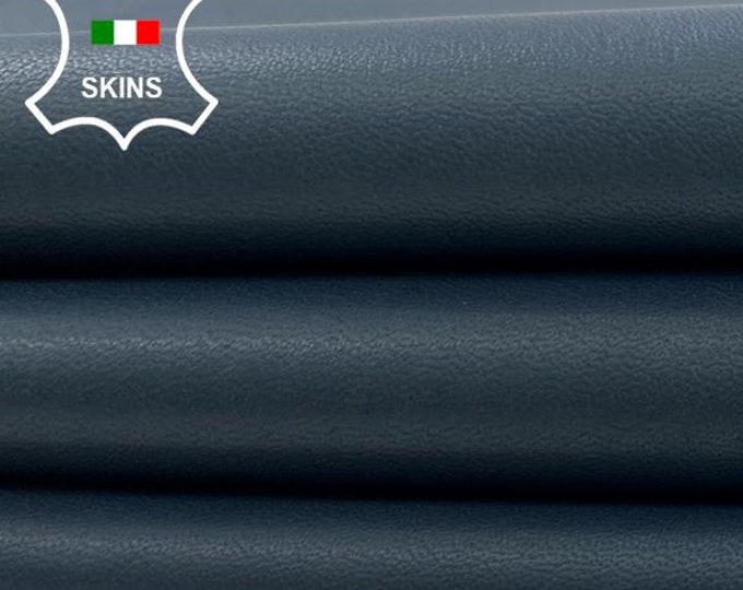 NATURAL DARK BLUE Soft Italian Lambskin Lamb Sheep Leather hide hides skin skins 5+sqf 0.7mm #C1626