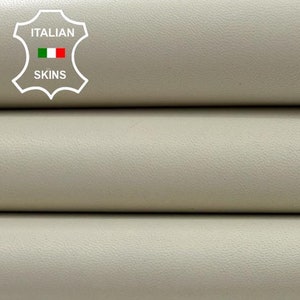 LIGHT IVORY Thick Soft Italian Lambskin Sheep Lamb Leather hide hides skin skins 7+sqf 1.1mm #C2033