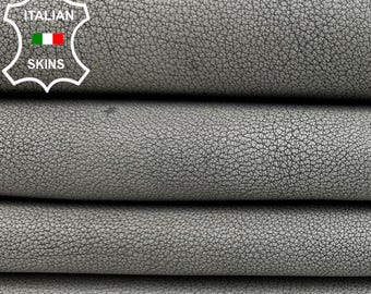 Delivered Duty Paid-DIRTY WHITE DISTRESSED Rough Thick Italian Calf Cow leather pack 3 skins total 20+sqf 1.1mm #C3939
