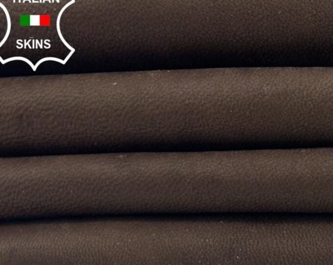 BROWN NUBUCK VINTAGE Look Soft Italian Lambskin Sheep Lamb Leather hide hides skin skins 4sqf 0.9mm #C2251