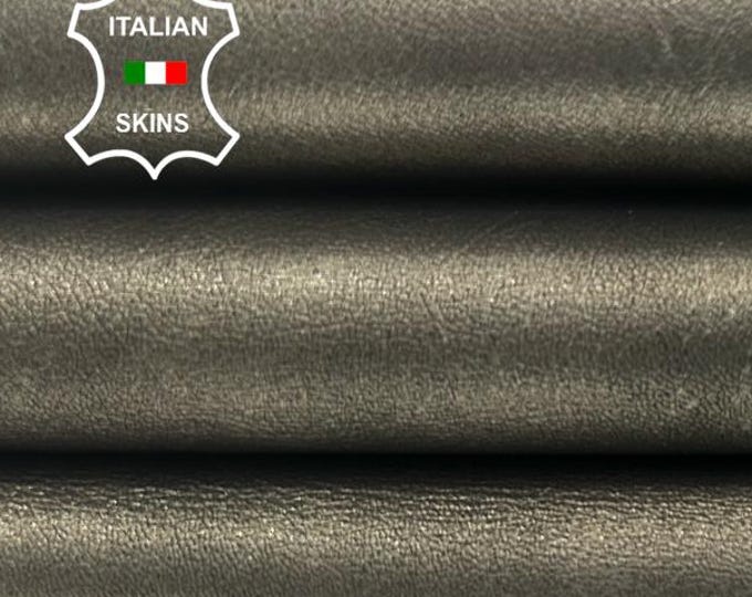 METALLIC PEWTER DISTRESSED Antiqued Italian Goatskin Goat leather hide hides skin skins 3+sqf 1.0mm #C4531