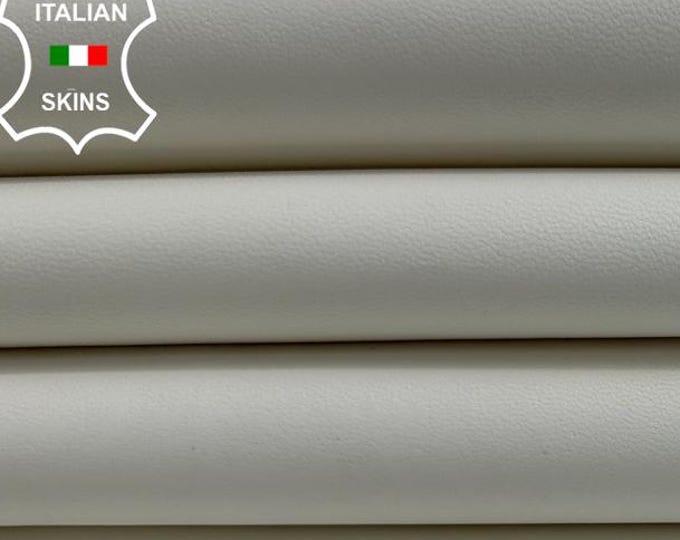 UNDYED WHITE Thick Italian Lambskin Sheep Lamb leather pack 3 hides skins total 10sqf 1.1mm #C4439