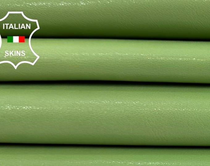 LIGHT GREEN VEGETABLE Tan Tomaia Strong Italian Goat leather pack 2 skins total 7+sqf 0.7mm #C7185