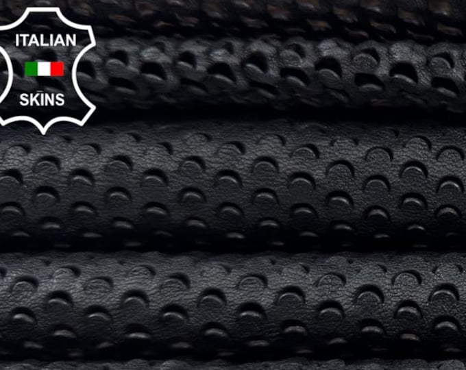 WASHED BLACK LASER Engraved Vegetable Tan Thick Soft Italian Lamb leather pack 2 skins total 8sqf 1.1mm #C7256