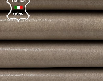 Delivered Duty Paid-SILVER BROWN Rough Strong Italian Goatskin Goat leather pack 2 skins total 8+sqf 0.9mm #C4133