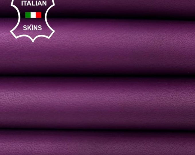 Delivered Duty Paid-PURPLE VEGETABLE TAN Soft Italian Lamb leather skin 6sqf 0.8mm #C6877