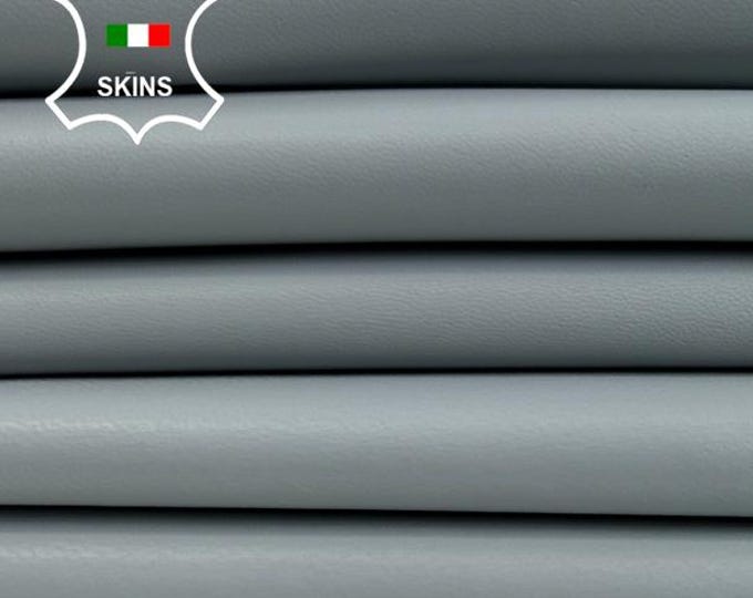LIGHT GREYISH BLUE Soft Italian Lambskin Sheep Lamb leather pack 2 hides skins total 10+sqf 0.8mm #C4538