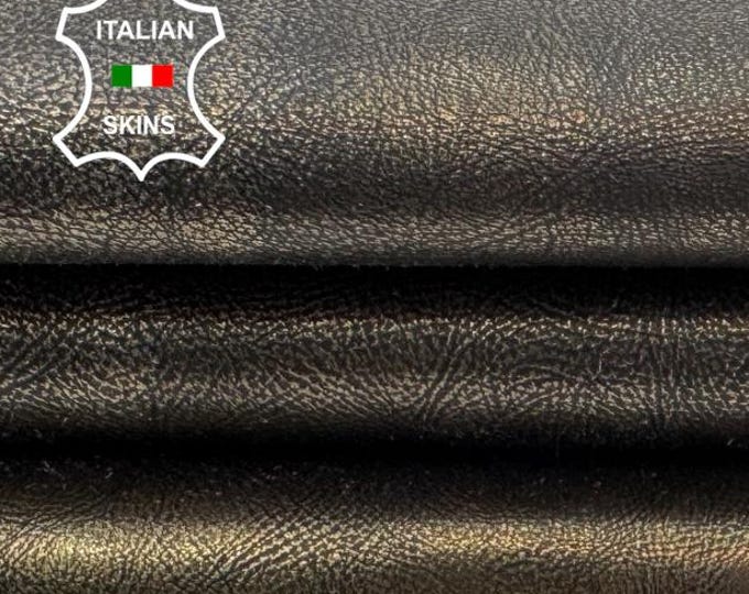 METALLIC BRONZE ANTIQUED Thick Strong Italian Calf leather skin 6+sqf 1.2mm #C7397