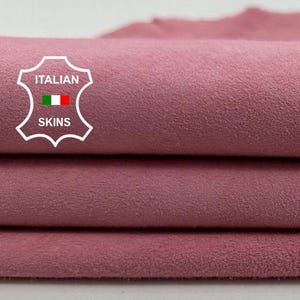 PINK SUEDE Soft Italian Goatskin Goat Leather skin hide skins hides 4sqf 0.8mm #C3613